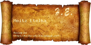 Heitz Etelka névjegykártya